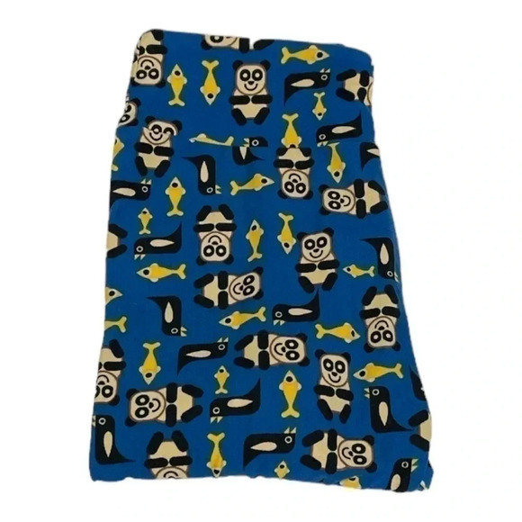 Lularoe Bear Fish OS Leggings NWOT - Picture 1 of 2